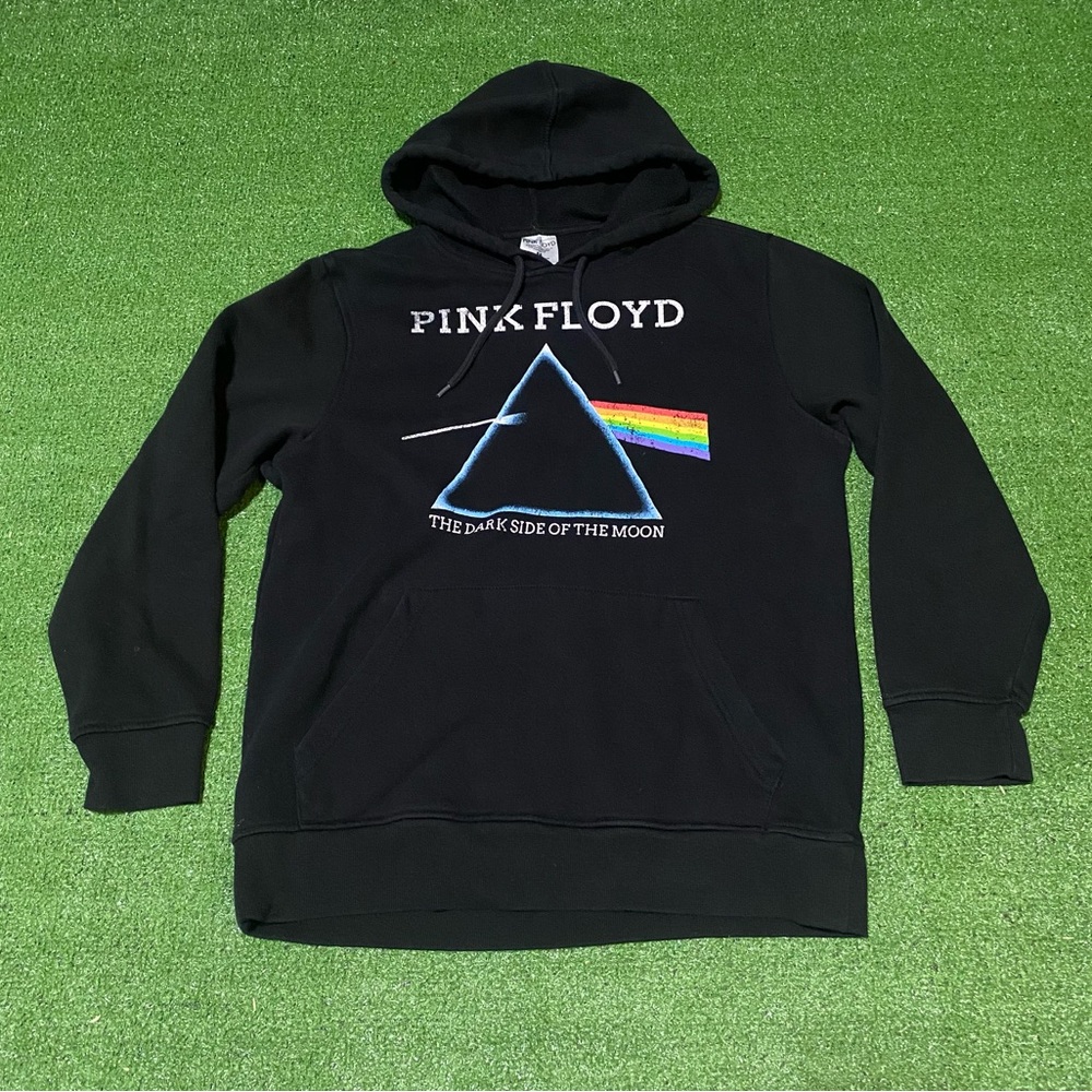 Pink Floyd Dark Side of the Moon Album Art Black Graphic Hoodie Size Medium